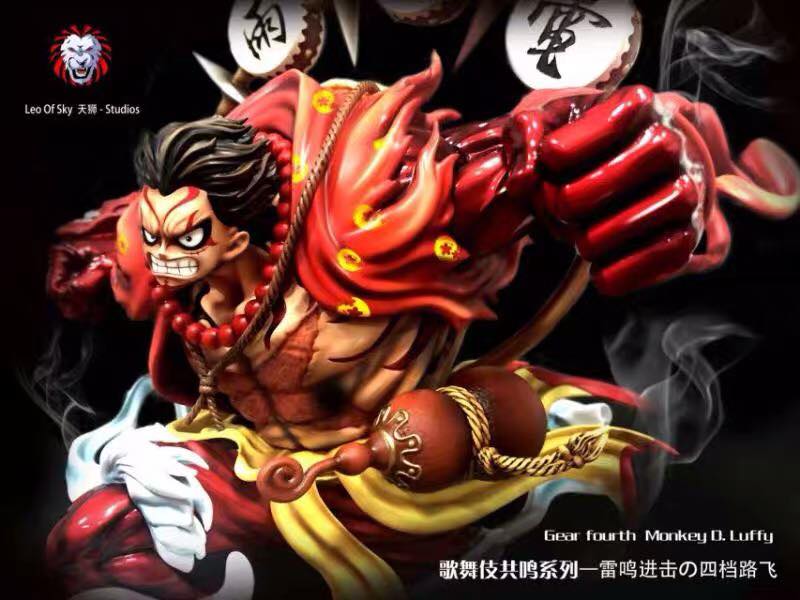 Figure One Piece Luffy Kabuki Gear 4 Resin is a beautifully crafted figure that every One Piece collector should own. The amazing attention to detail and intricate design makes this figure stand out from the rest. This figure perfectly captures Luffy\'s Gear 4 transformation, and will surely impress fans of the anime and collectors alike. If you\'re a true One Piece fan, don\'t miss out on this fantastic piece!